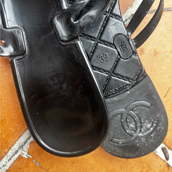 Chanel dress shoes flats Jelly shoes Camellia flower Thong Sandals - Picture 7 of 7